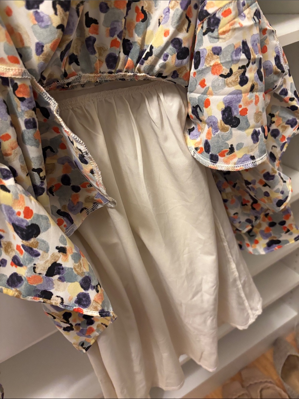 Kori Multicolor Floral Print Long Sleeve Dress with Lace Trim - Picture 7 of 7